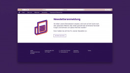 Screenshot der Newsletter-Anmeldeseite von xptise. Links oben befindet sich ein Icon einer stilisierten Zeitung, daneben steht die Überschrift „Newsletteranmeldung“. Darunter folgt ein kurzer Infotext zur Anmeldung. In der Mitte befindet sich eine Schaltfläche mit der Aufschrift „Newsletter abonnieren“. Am unteren Rand sind die Kontaktdaten von xptise sowie Links zu Impressum, Datenschutz und Twitter (X) zu sehen.