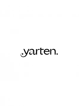 Logo mit dem Schriftzug „yarten.“ in schwarzer Typografie und verziertem Buchstaben „y“. 